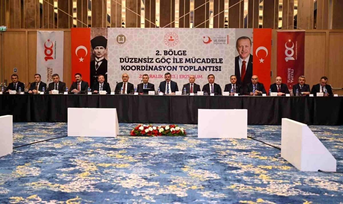 İkinci Bölge Düzensiz Göçle Mücadele Koordinasyon Toplantısı Erzurum\'da gerçekleştirildi