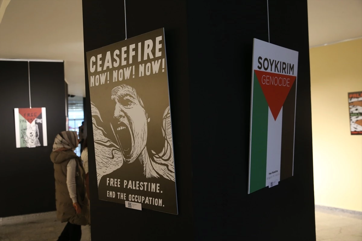 Kastamonu Üniversitesi\'nde Filistin Uluslararası Afiş ve Baskı Sergisi Açıldı