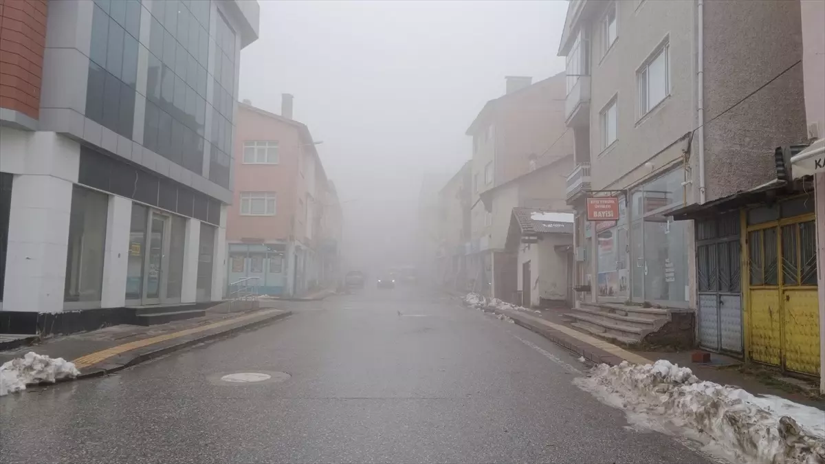 Gerede'de sis etkili oldu