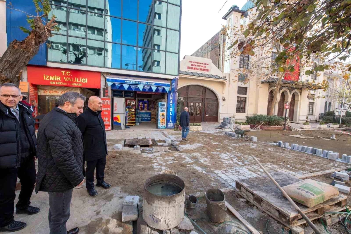İzmir Kemeraltı\'nda üstyapı çalışmaları tamamlanıyor