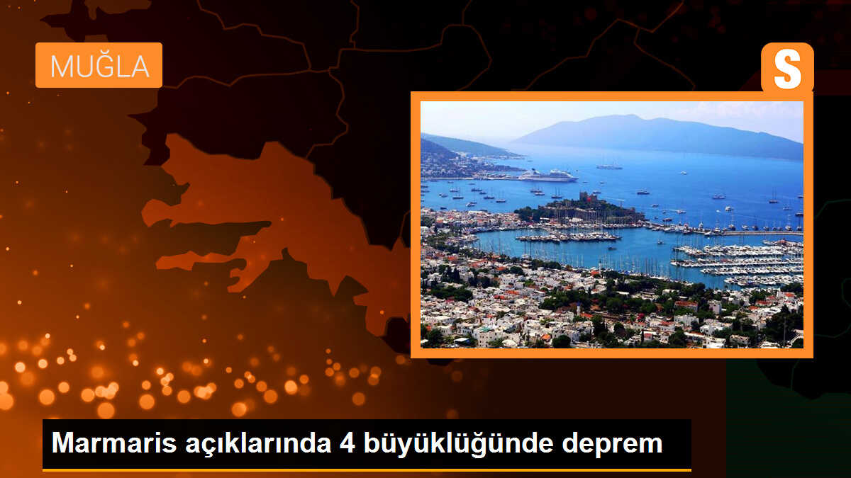 Muğla\'nın Marmaris ilçesi açıklarında 4 büyüklüğünde deprem meydana geldi