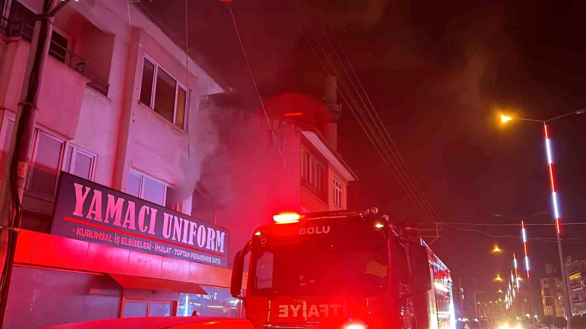 Bolu\'da bir tekstil atölyesinde çıkan yangın söndürüldü