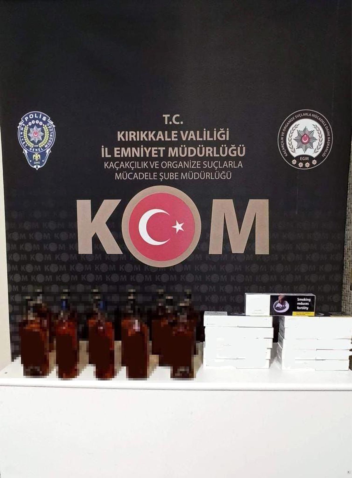 Kırıkkale\'de 3 şahıs gözaltına alındı, 40 litre kaçak içki ele geçirildi