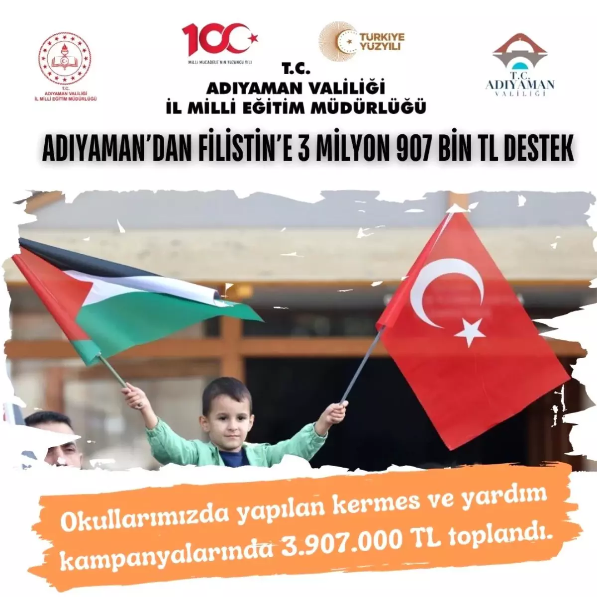 Adıyaman\'da Filistin için 3 milyon 907 bin TL yardım toplandı