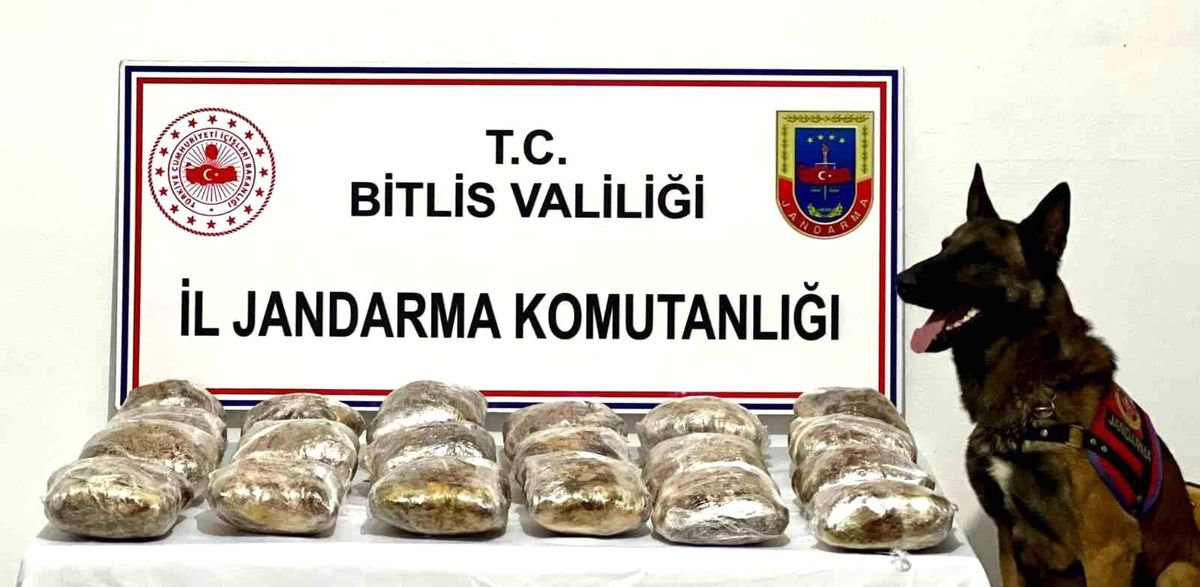 Bitlis\'te Yol Kontrolünde 20 Kilo Esrar Ele Geçirildi