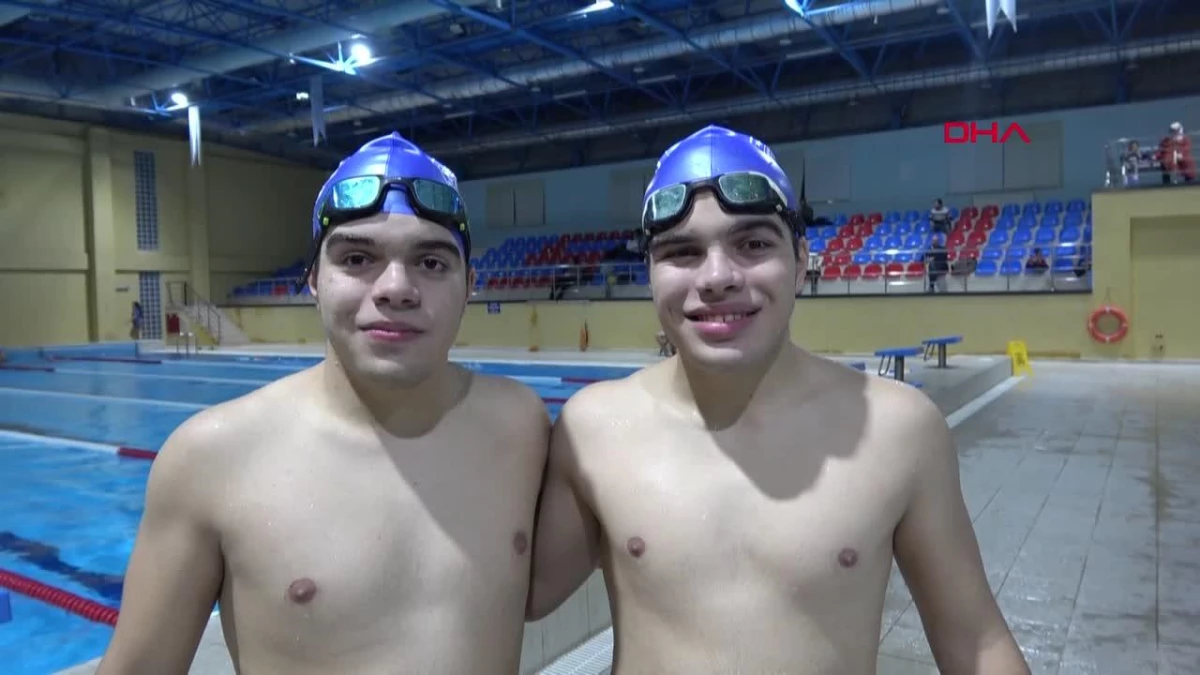Aksaraylı otizmli ikizler, yüzmede milli takıma seçildi
