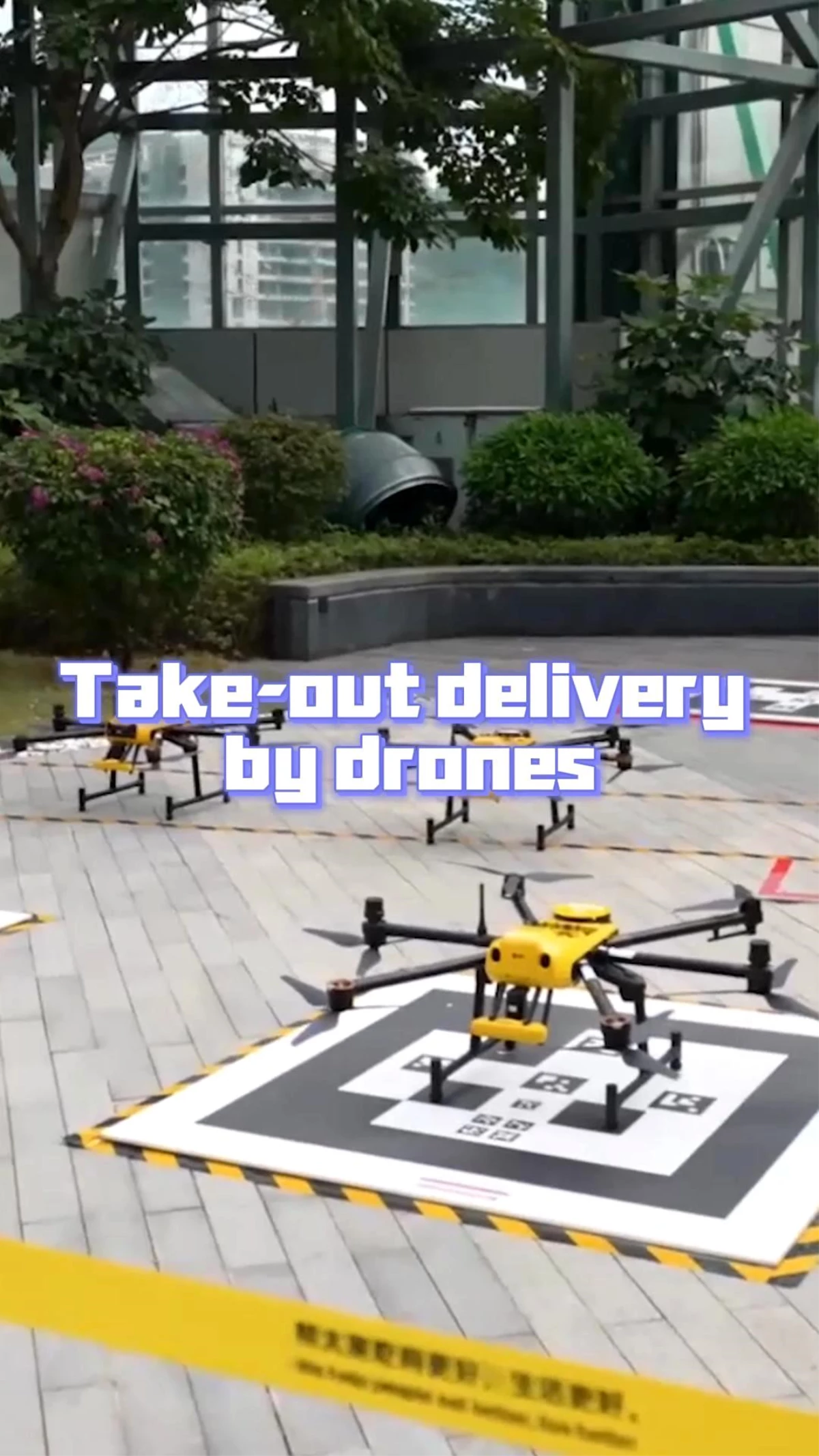 Çin\'de Dronelarla Yemek Teslimatı Yapılıyor