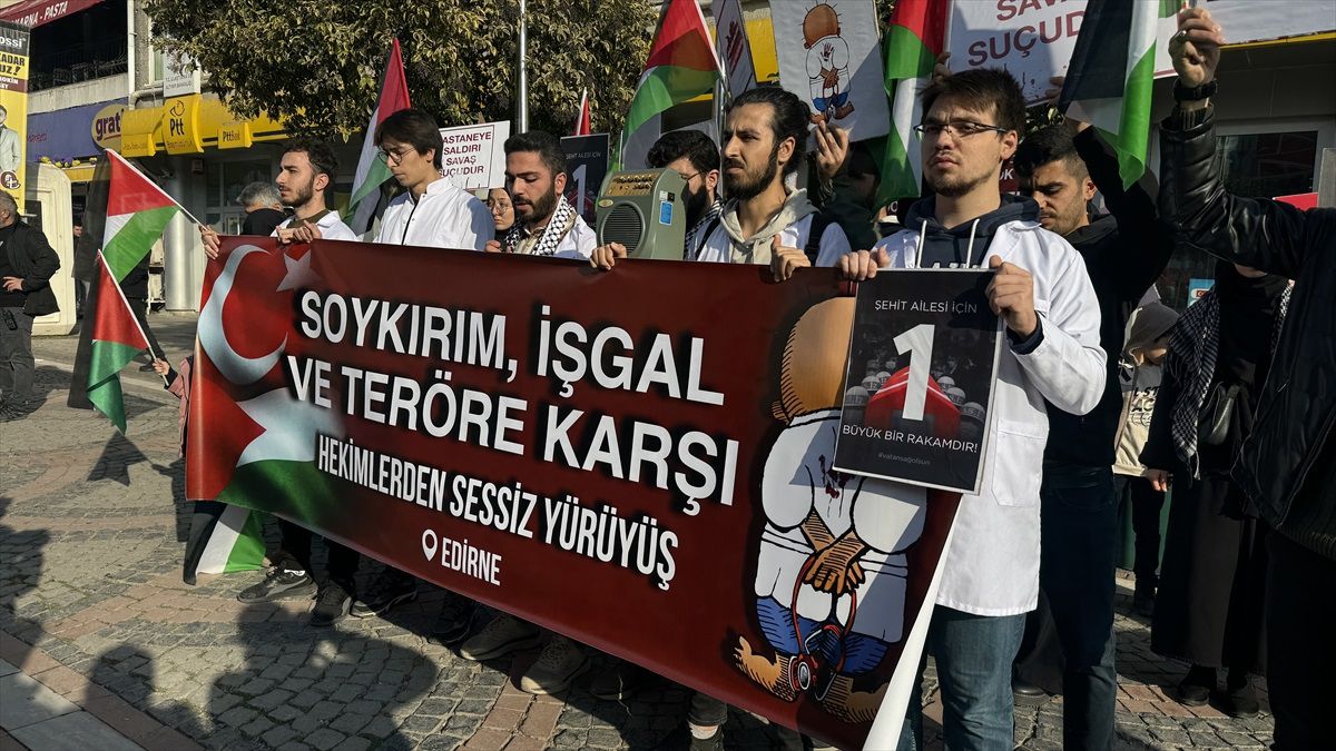 Edirne\'de terör ve Filistin\'deki saldırılar protesto edildi