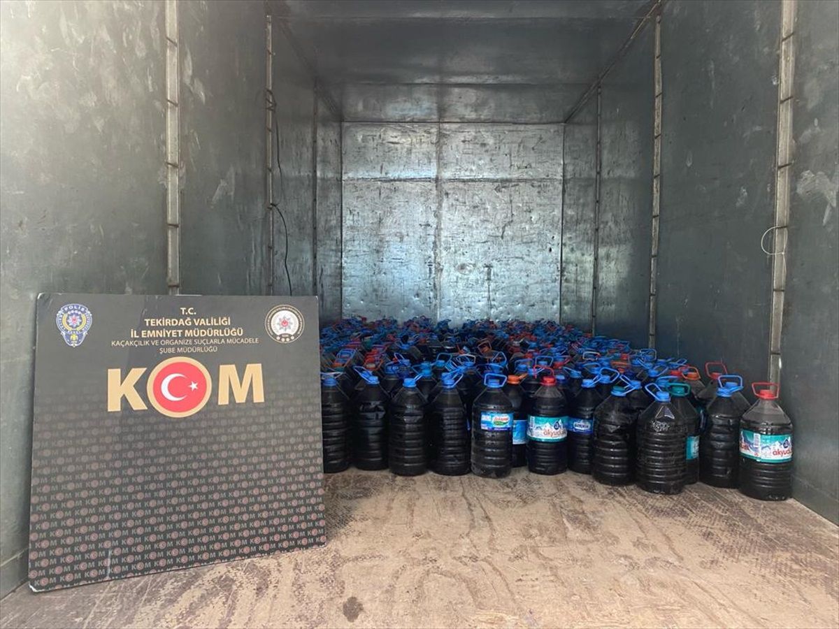 Tekirdağ\'da 1670 Litre Sahte İçki Ele Geçirildi