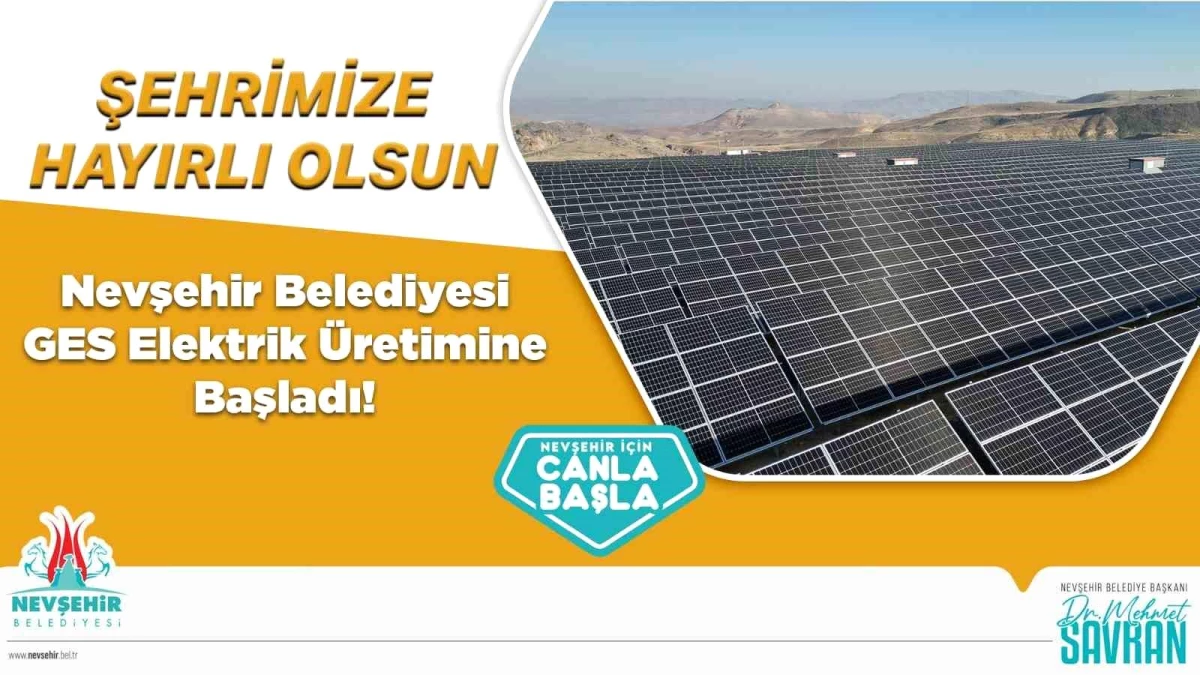 Nevşehir Belediyesi GES Projesi\'nde Elektrik Üretimine Başladı