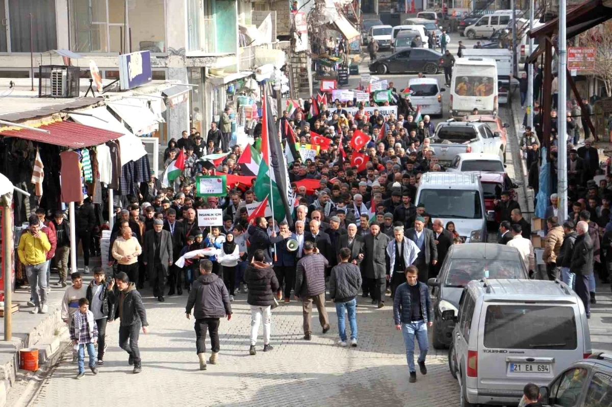 Hizan\'da Filistin\'e destek yürüyüşü