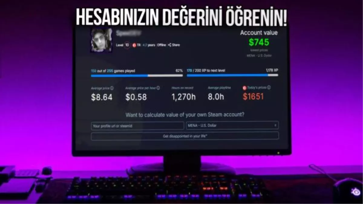 Steam Hesabım Kaç TL? Steam Hesap Değeri Öğrenme