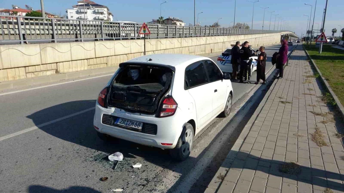 ATV Sürücüsü Kaza Yaptıktan Sonra Olay Yerinde Malzeme Düşürdü