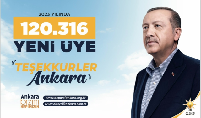 6 yıldır İl Başkanlığı görevini yapan Hakan Han Özcan yeni bir rekora imza attı! Ankara'da AK Parti'ye 120 bin yeni üye