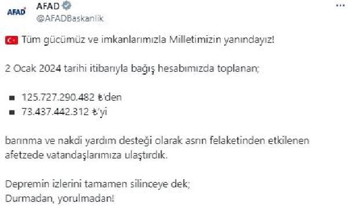 Kahramanmaraş depremi sonrası toplanan bağışlar afetzedelere ulaştırıldı