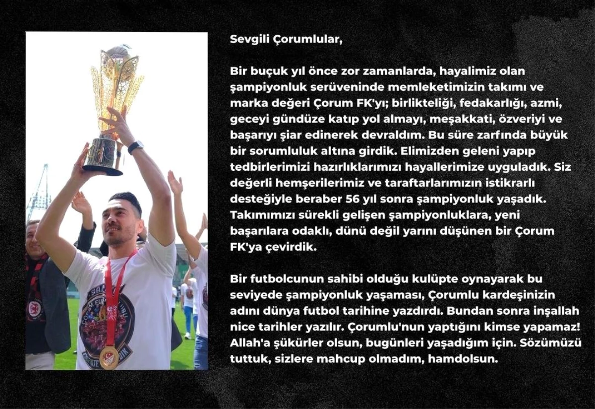 Ahlatcı Çorum FK Kaptanı Murat Yıldırım Futbolu Bıraktı ve Hisselerini Devretti