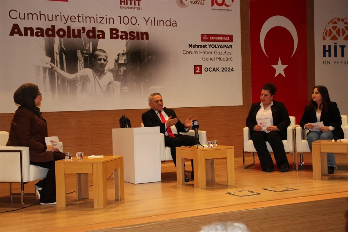 Çorum Haber Gazetesi Genel Müdürü Mehmet Yolyapar, Hitit Üniversitesi\'nde öğrencilerle tecrübelerini paylaştı