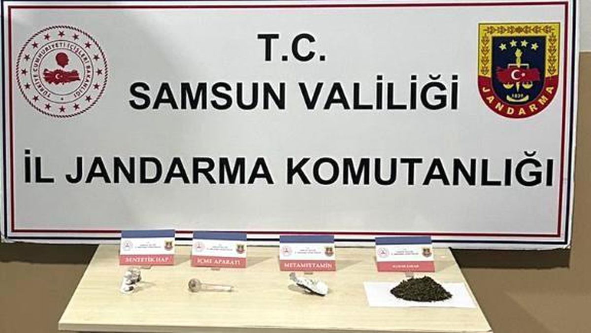 Samsun\'da Jandarma Operasyonunda Uyuşturucu Ele Geçirildi