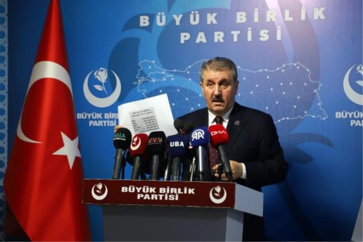 BBP Genel Başkanı Mustafa Destici: \'Ne ay yıldızlı al bayrağımızdan vazgeçeriz, ne de tevhit bayrağımızdan geçeriz\'