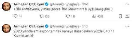 Enflasyon rakamlarını gören Armağan Çağlayan'dan bomba yorum: İbo Show'a uygulanan filtre gibi