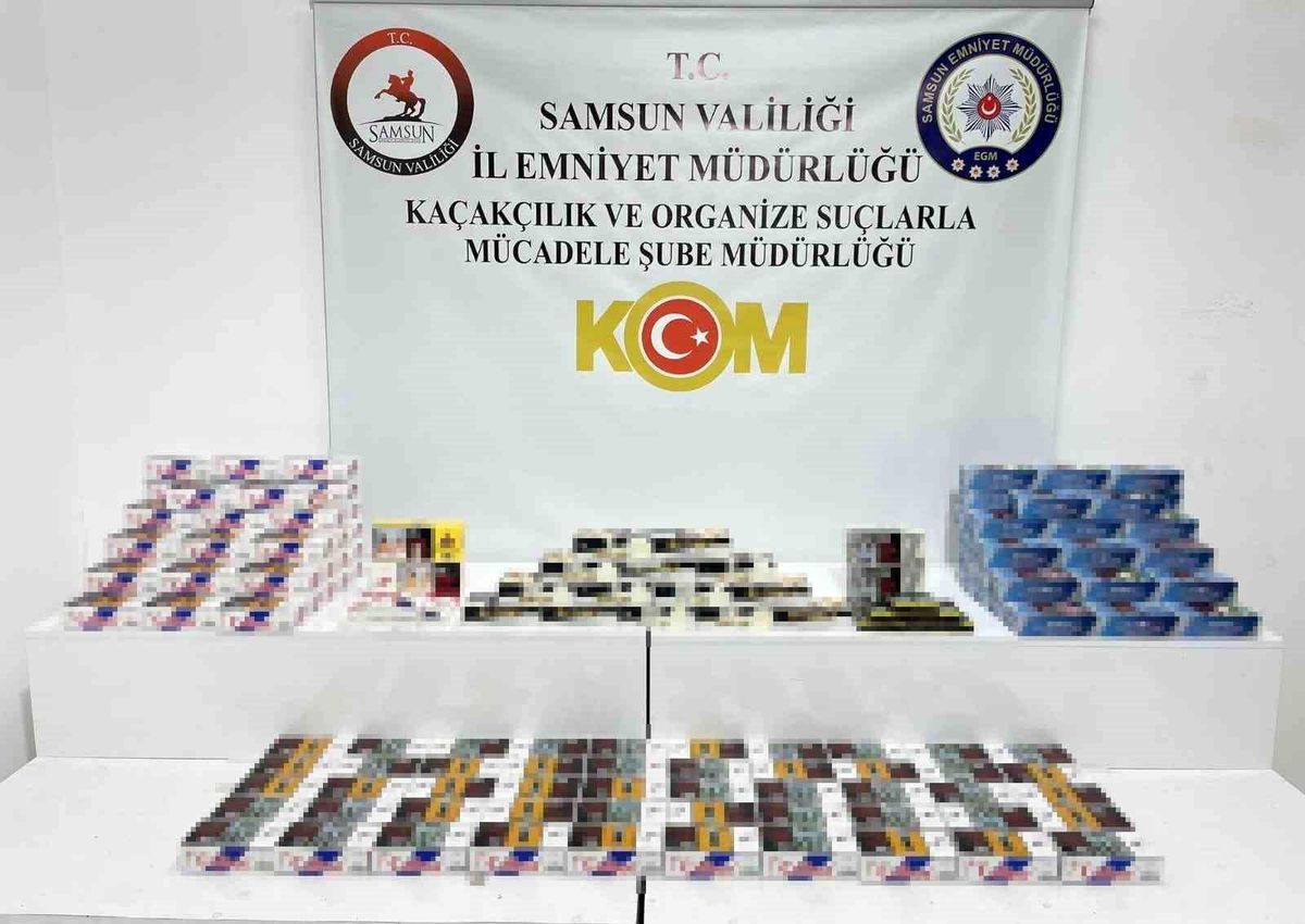 Samsun\'da 30 Bin Boş ve 4 Bin 120 Adet Makaron Sigara Ele Geçirildi