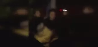 Kız öğrenciler kavga etti, arkadaşları izledi...O anlar kamerada