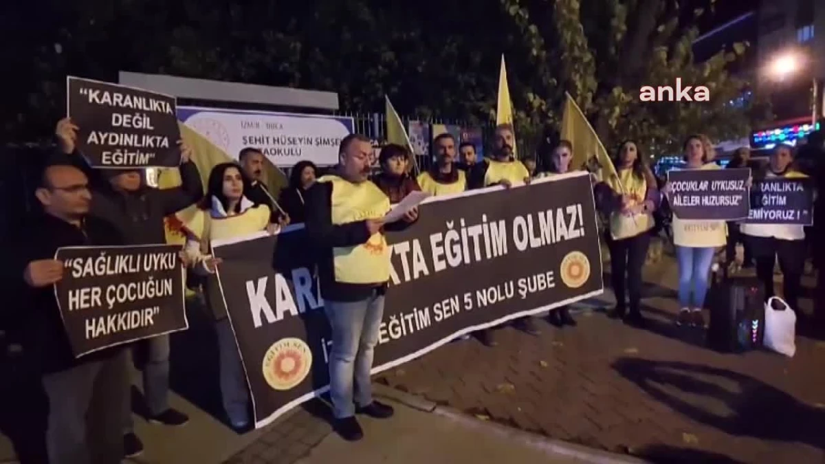 Eğitim-Sen İzmir 5 Nolu Şube, Yaz Saati Uygulamasını Protesto Etti