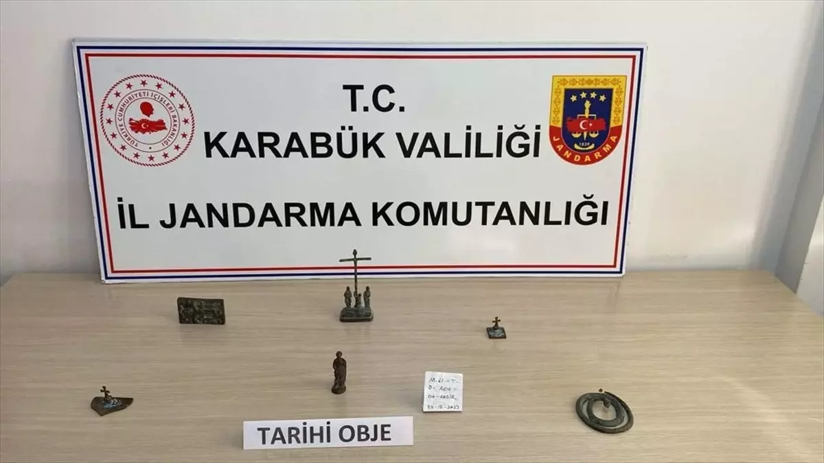 Karabük\'te tarihi eser niteliğinde 6 obje ele geçirildi, 1 şüpheli gözaltına alındı