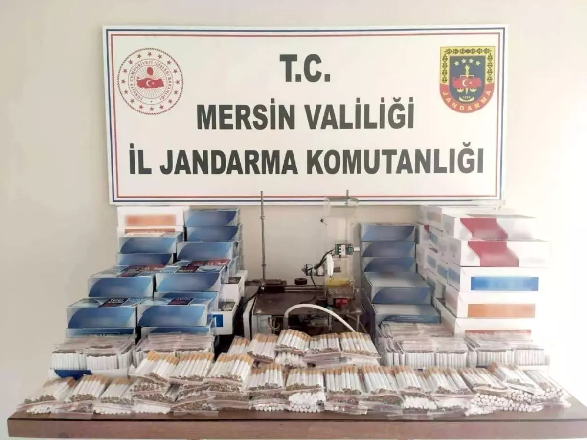 Mersin\'de Kaçak Makaron ve Tütün Operasyonu: 100 Bin Makaron ve 45 Kilo Tütün Ele Geçirildi