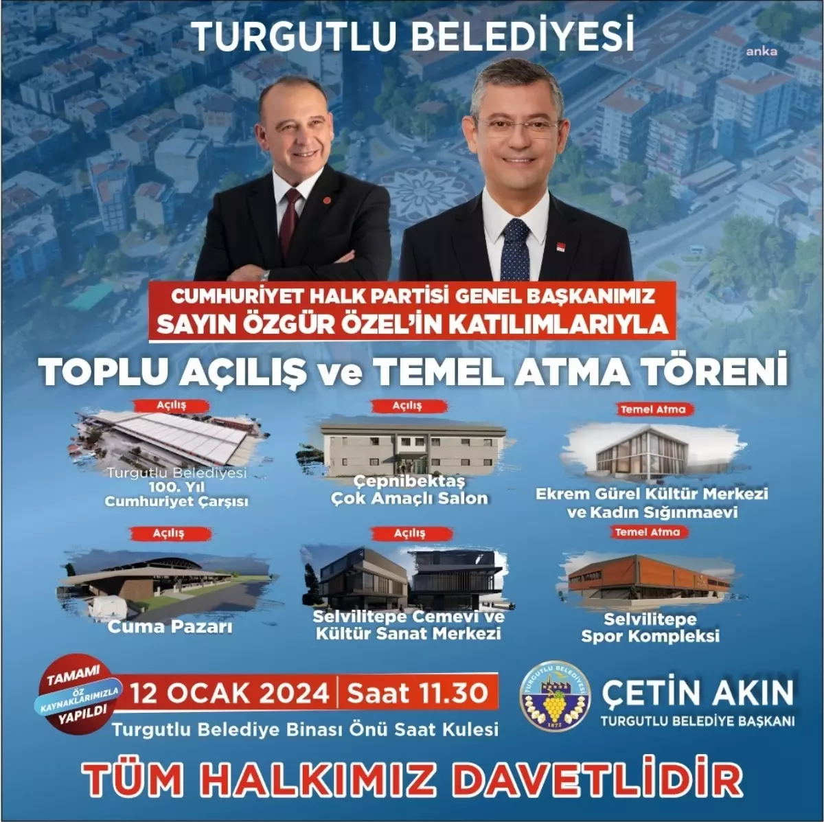 Turgutlu Belediyesi\'nden Toplu Açılış ve Temel Atma Töreni