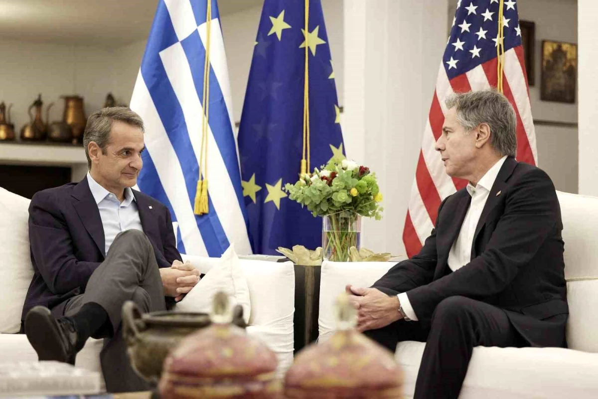 ABD Dışişleri Bakanı Blinken, Girit Adası\'nda Yunanistan Başbakanı ile görüştü
