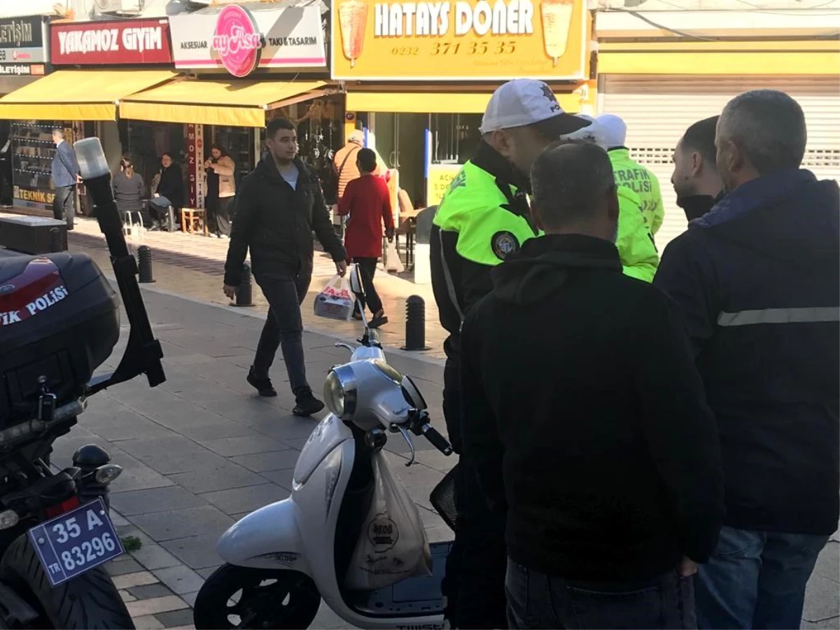 İzmir Caddesi\'nde Motosikletlere Uygulama Yapıldı