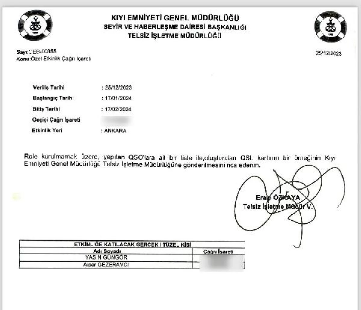 Türk Uzay Yolcusu Alper Gezeravcı, Milli Çağrı İşareti ile İletişim Kuracak