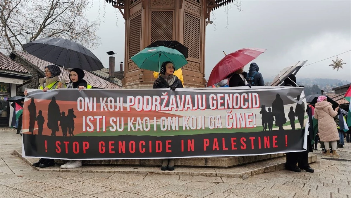 Saraybosna\'da Filistin\'e Destek Gösterisi