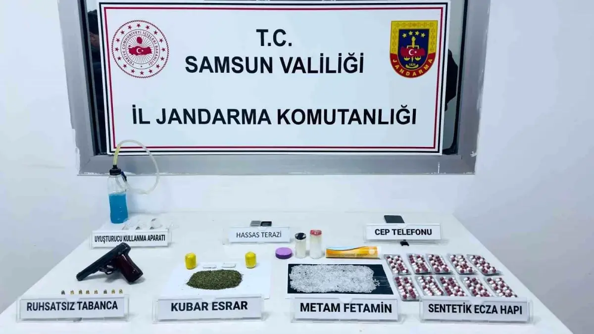 Samsun\'da jandarma tarafından düzenlenen uyuşturucu operasyonunda 1 kişi yakalandı