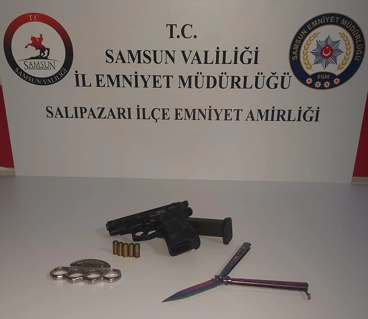 Samsun Salıpazarı\'nda yapılan yol uygulamasında 2 kişi gözaltına alındı