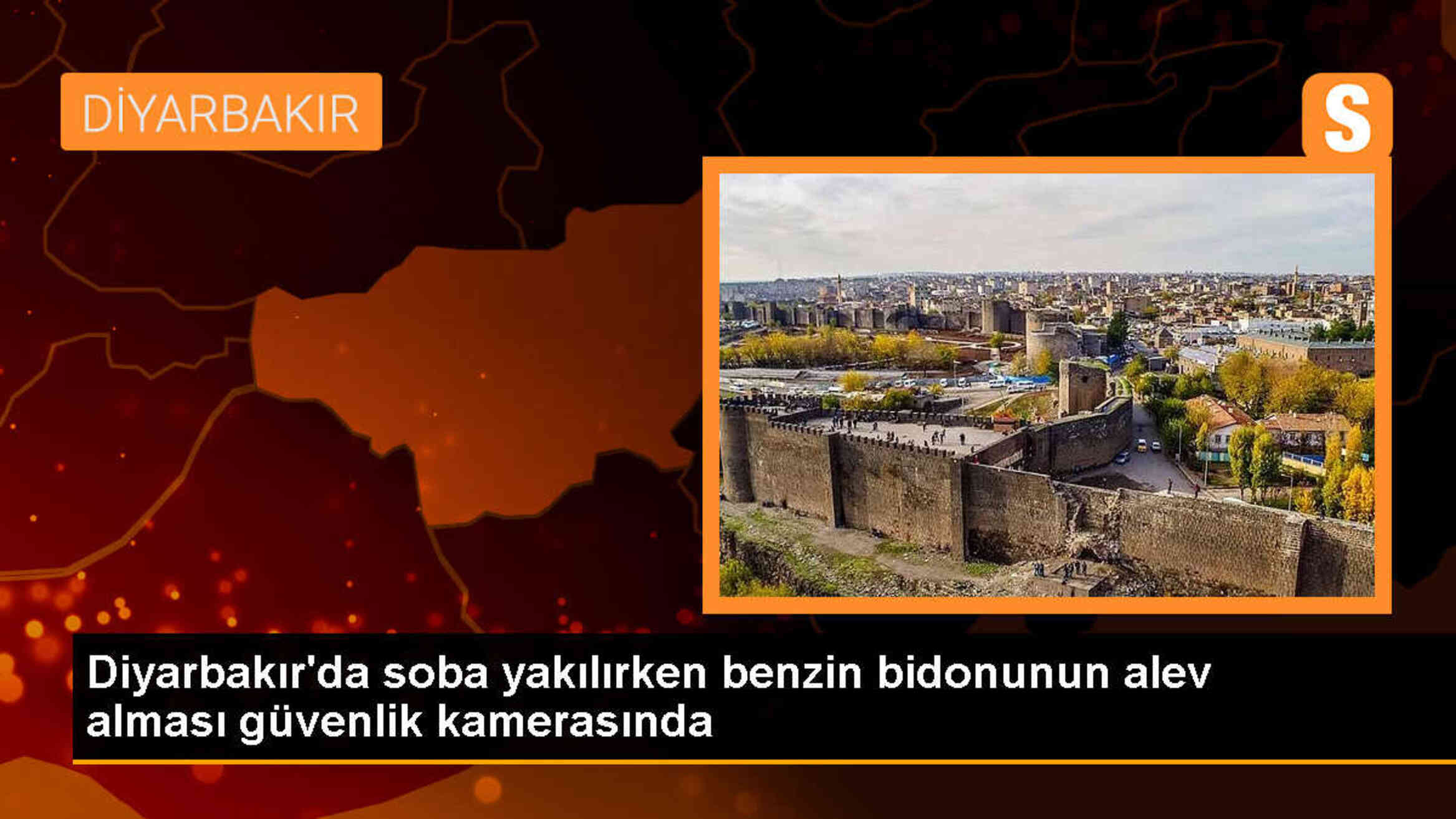 Diyarbakır\'da soba yangını kameraya yansıdı