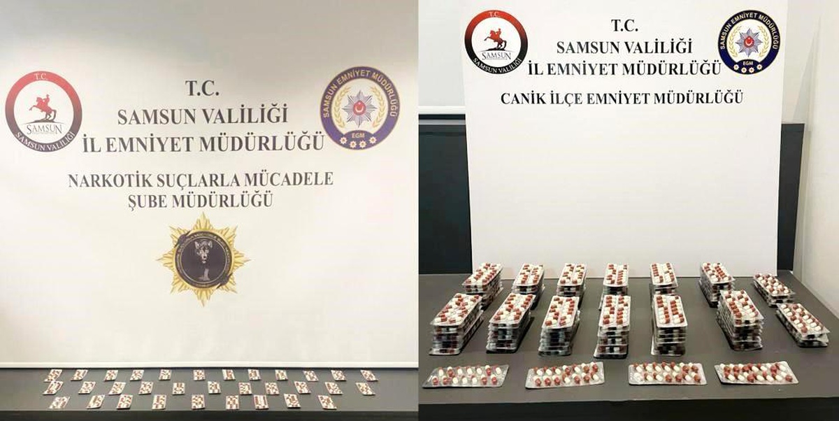 Samsun\'da Uyuşturucu Operasyonu: 4 Gözaltı, Bin 961 Sentetik Ecza Ele Geçirildi
