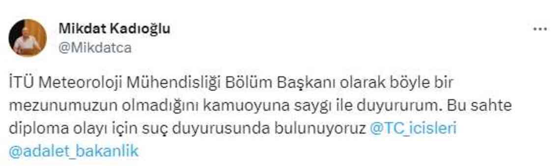 Mikdat Kadıoğlu 'diploması sahte' dedi, hava tahmincisi Kerem Ökten'den küfürlü paylaşım geldi