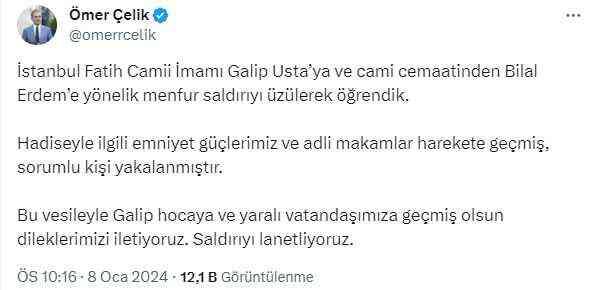 Namaz sırasında camide huzursuzluk çıkaran şahıs imamı bıçakladı