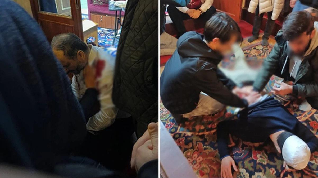 Camide slogan atarak huzursuzluk çıkaran şahıs imamı bıçakladı