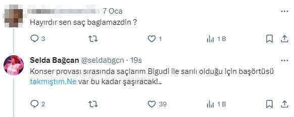 Selda Bağcan'ın provaya başörtülü çıkması olay oldu