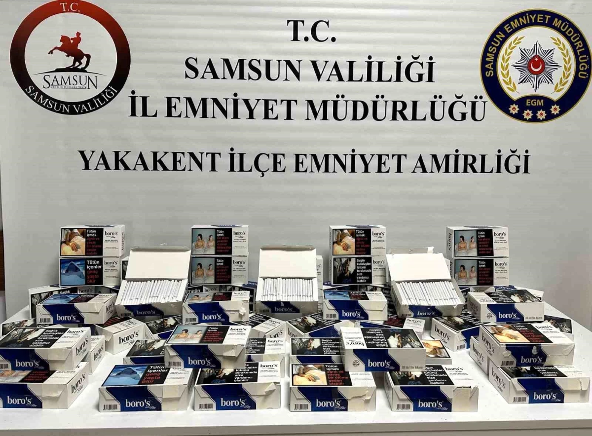 Samsun\'da Kaçak Sigara Operasyonu: 10 Bin Adet Makaron Sigara Ele Geçirildi