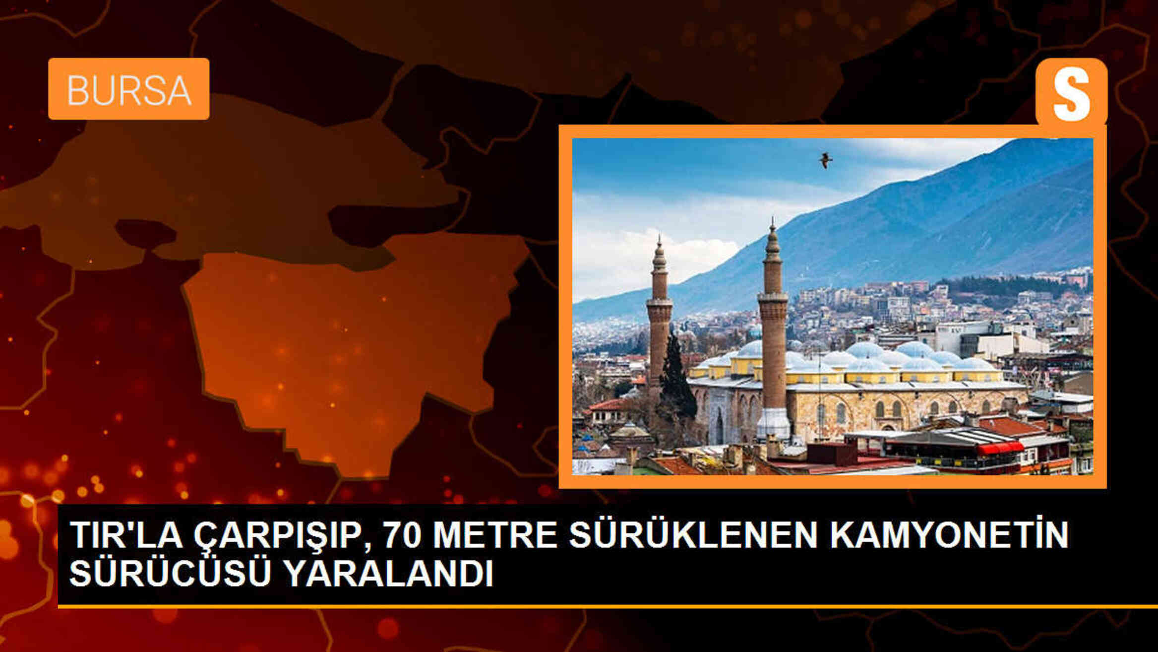 Orhangazi\'de kamyonet TIR\'a çarptıktan sonra yan yattı