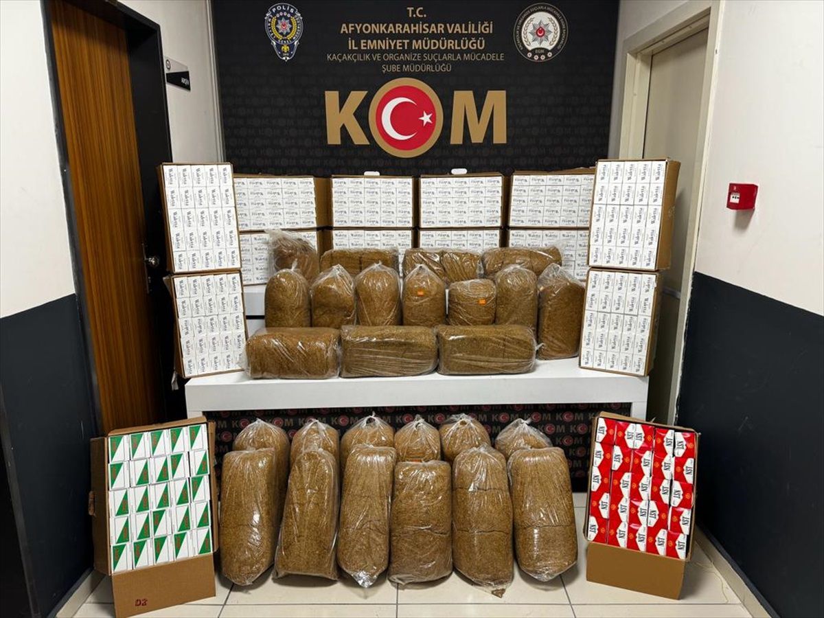Afyonkarahisar\'da 140 Bin Makaron Ele Geçirildi, Bir Şüpheliye Adli İşlem Uygulandı