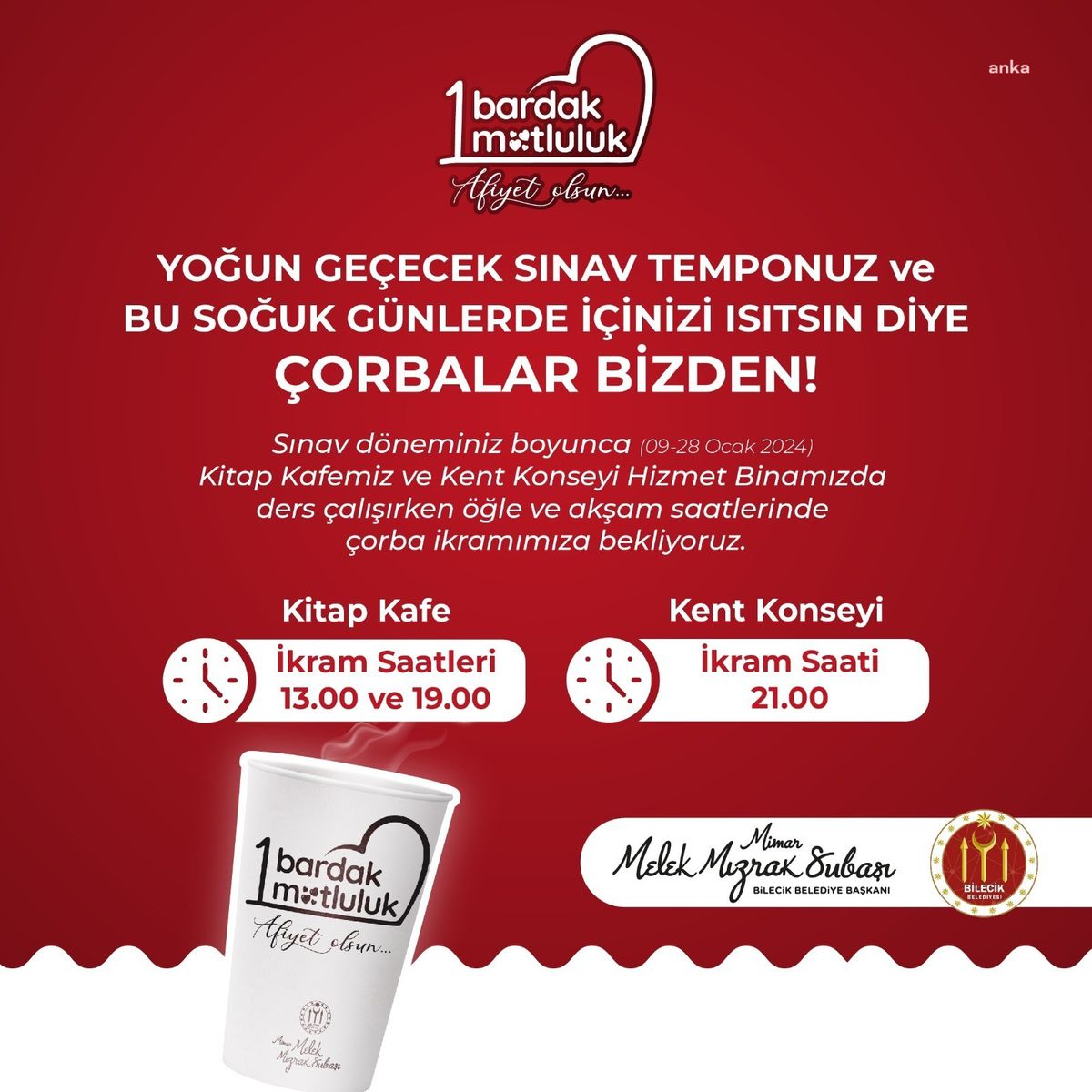 Bilecik\'teki Kitap Kafe, Sınav Döneminde Öğrencilere Destek Olmaya Devam Ediyor