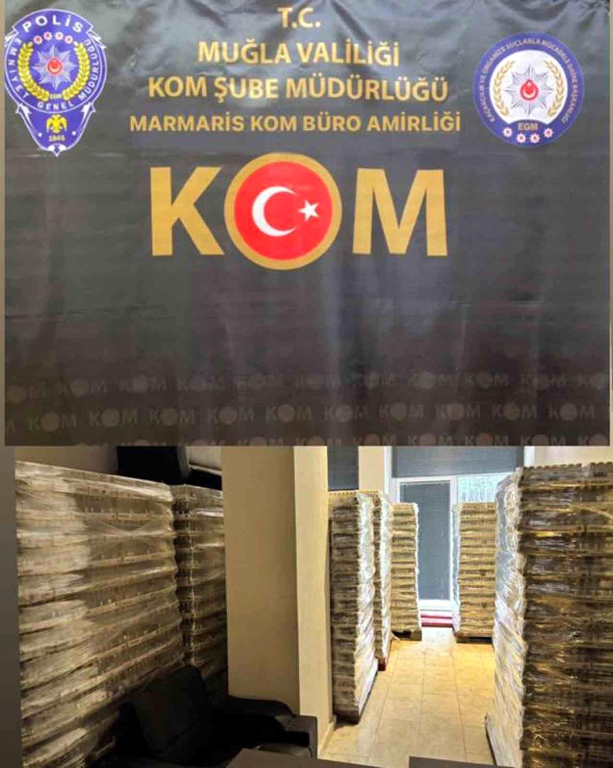 Marmaris\'te Kaçakçılık Operasyonunda 159 Bin 744 Şişe Bandrolsüz İçki Ele Geçirildi