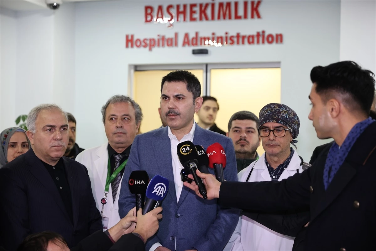 Murat Kurum, bıçaklı saldırıda yaralanan imamı ziyaret etti