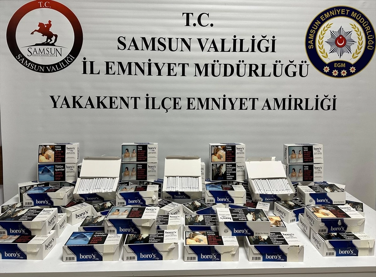 Samsun\'da tütün ve sigara kaçakçılığı operasyonunda 2 şüpheli gözaltına alındı