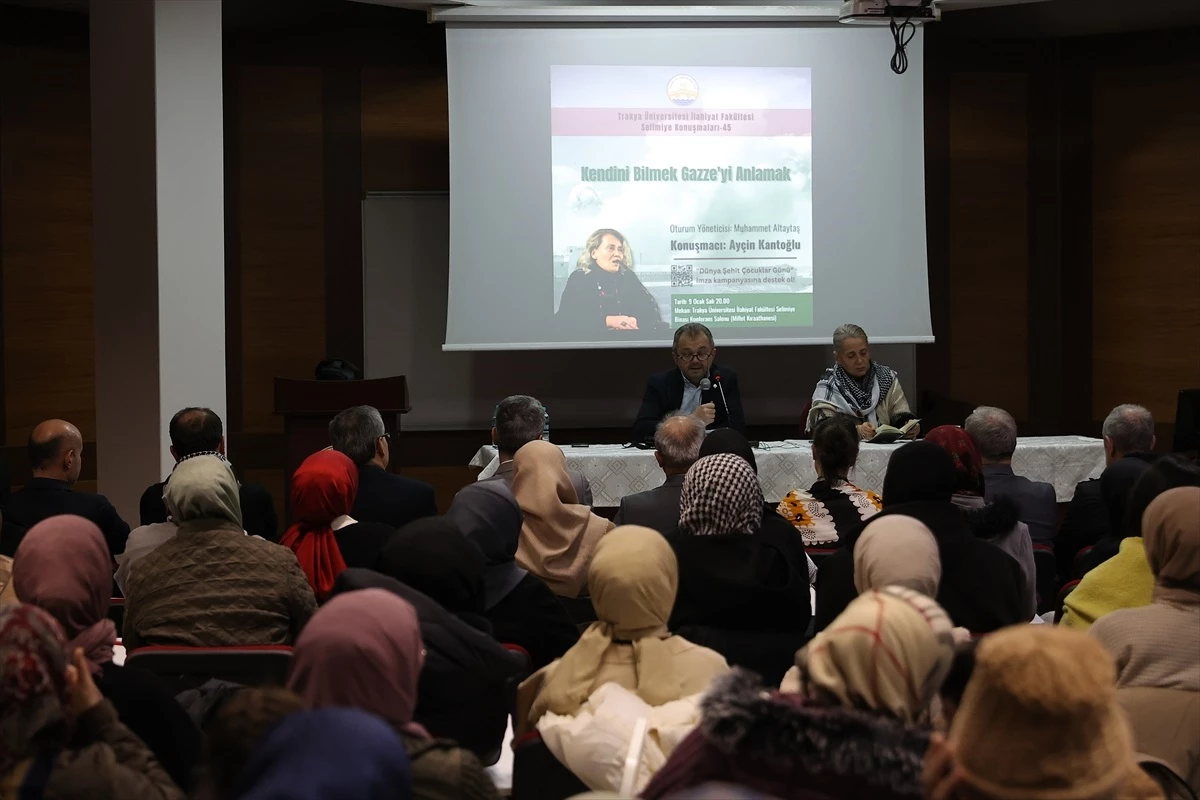 Trakya Üniversitesi İlahiyat Fakültesi\'nde Gazze konulu söyleşi düzenlendi